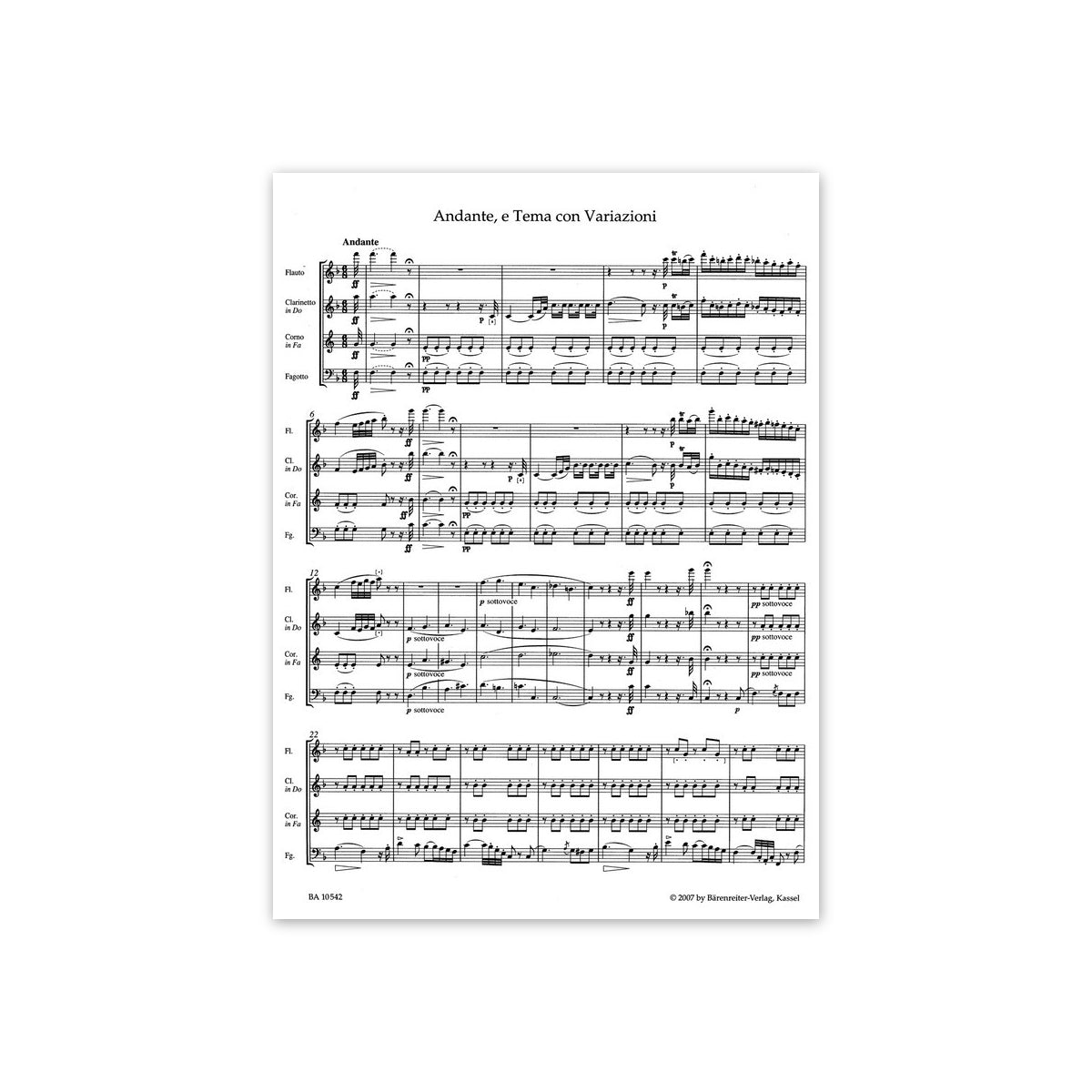 Rossini, Andante e Tema con variazioni