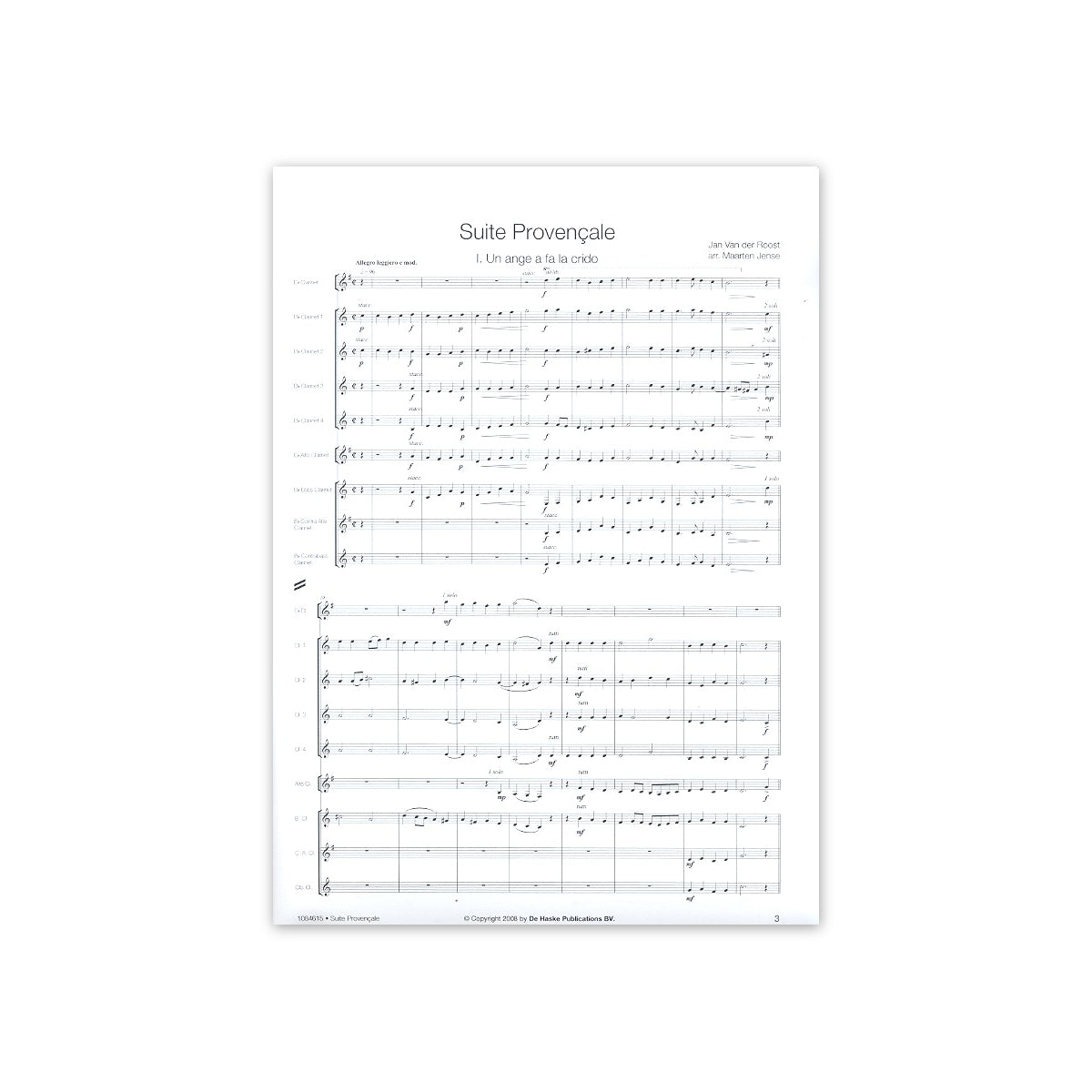 Suite Provencale - für Klarinettenchor
