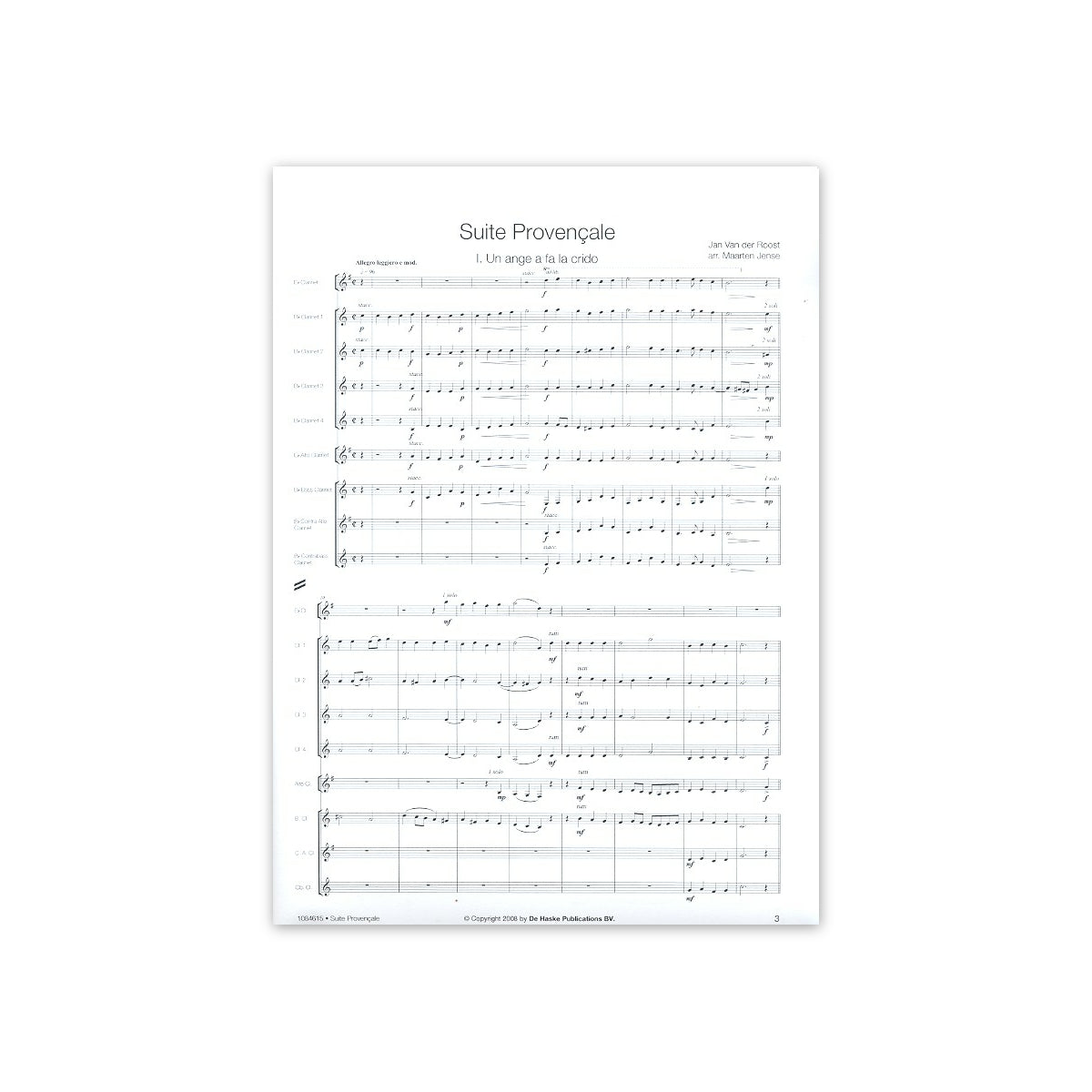 Suite Provencale - für Klarinettenchor