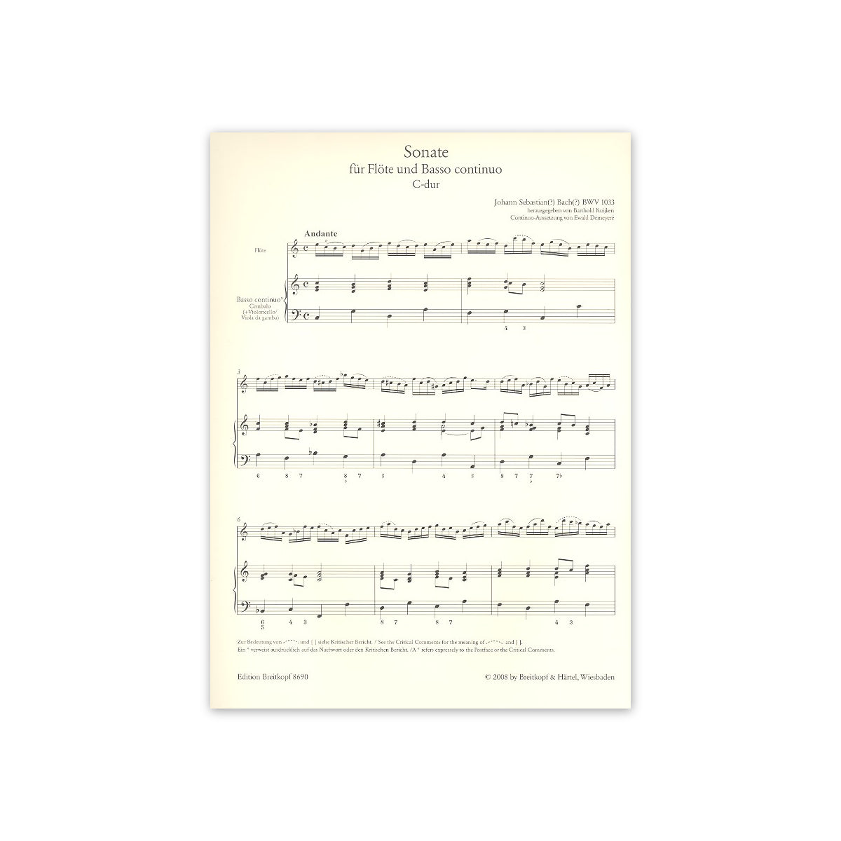 Bach, Sonate C-Dur BWV 1033