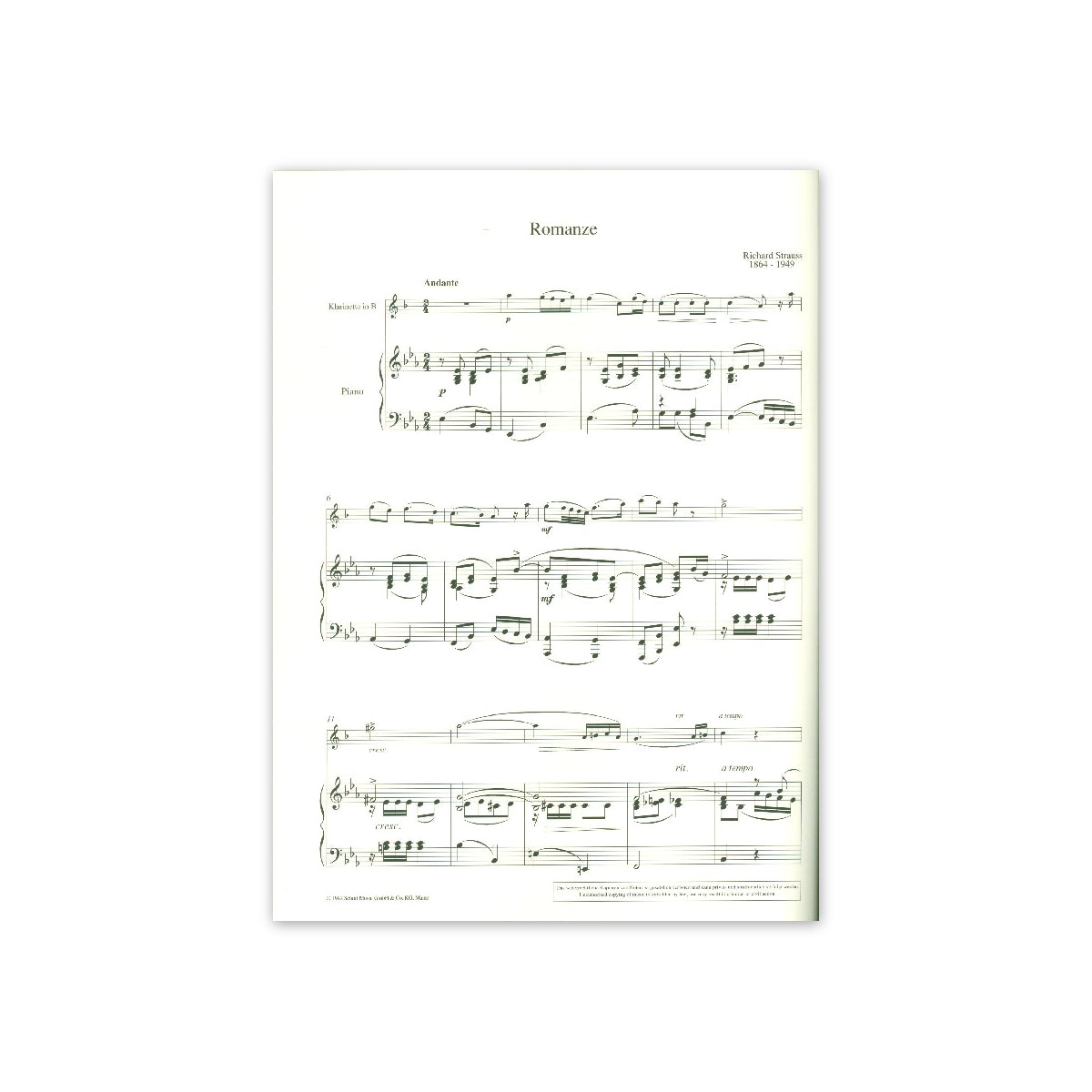 Strauss R., Romanze Es-Dur