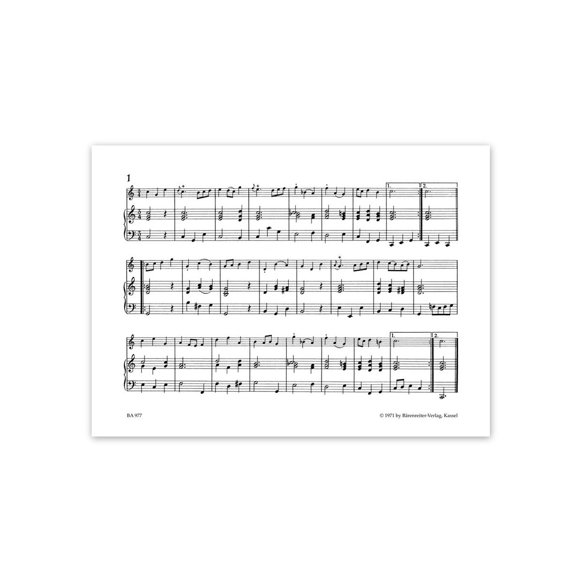 Telemann, Ausgewählte Menuette