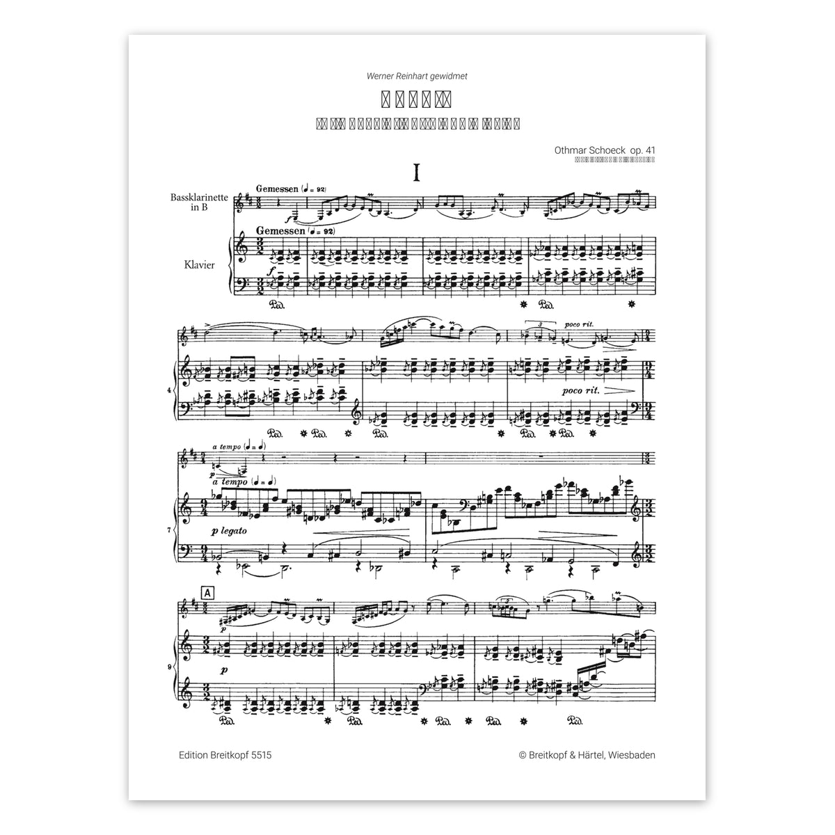Schoeck, Sonate op.41