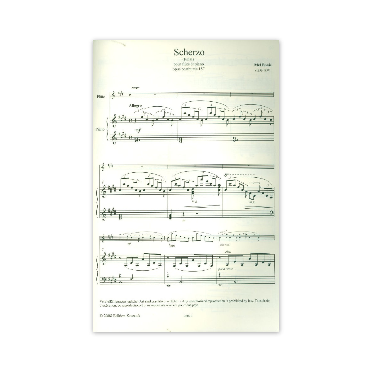 Bonis, Scherzo op.187