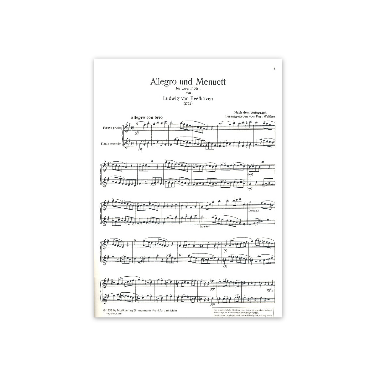 Beethoven, Allegro und Menuett-24017