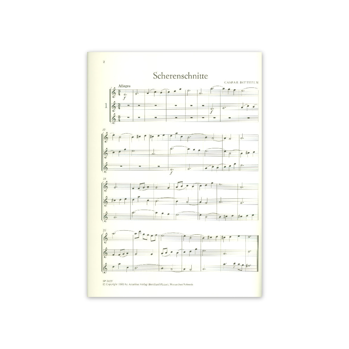 Diethelm, "Scherenschnitte" - 12 Kanons