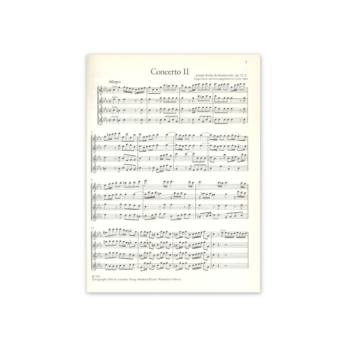 Boismortier, Concerto op.15/2