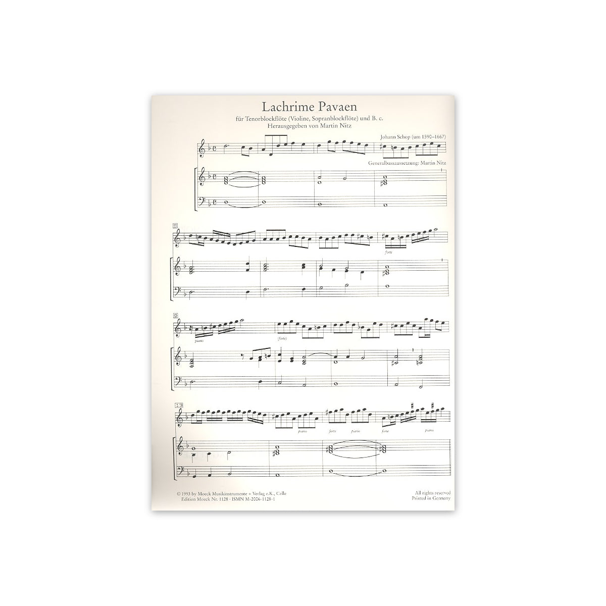 Schop, Lachrime Pavaen