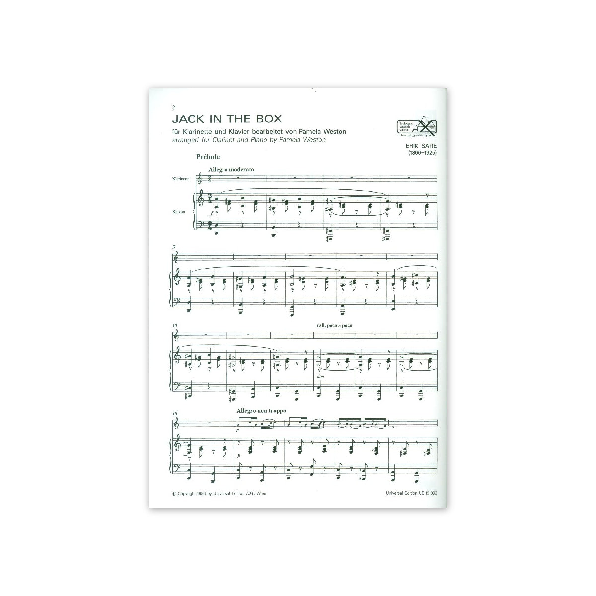 Satie, Jack in the box