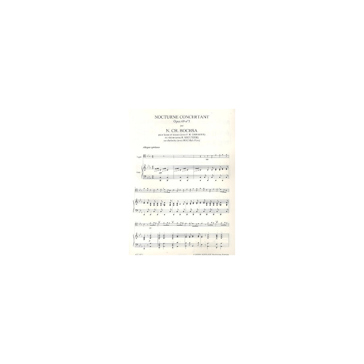 Bochsa, Nocturne concertant op.69/3 c-Moll
