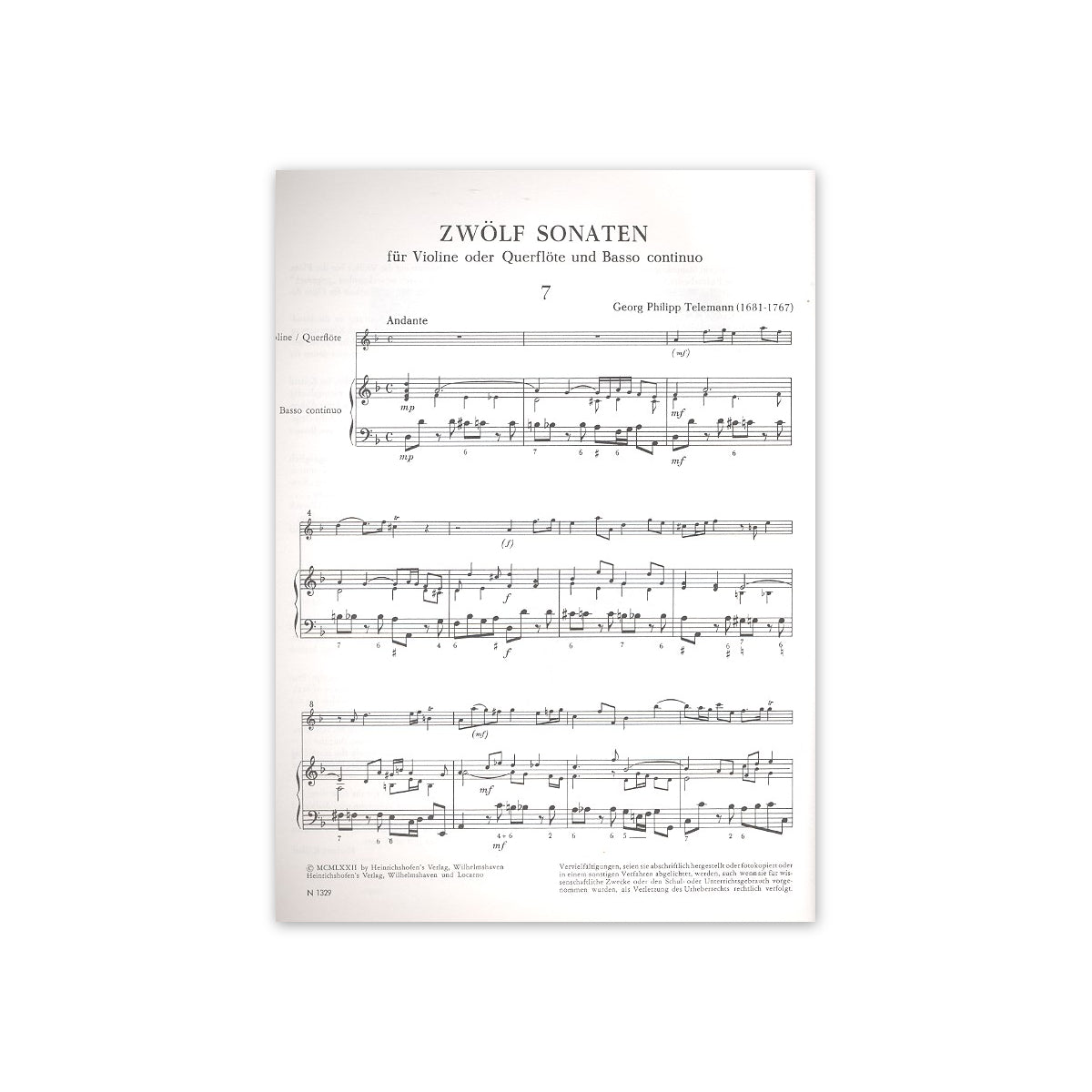 Telemann, 12 Sonaten Bd.3 (7-9)