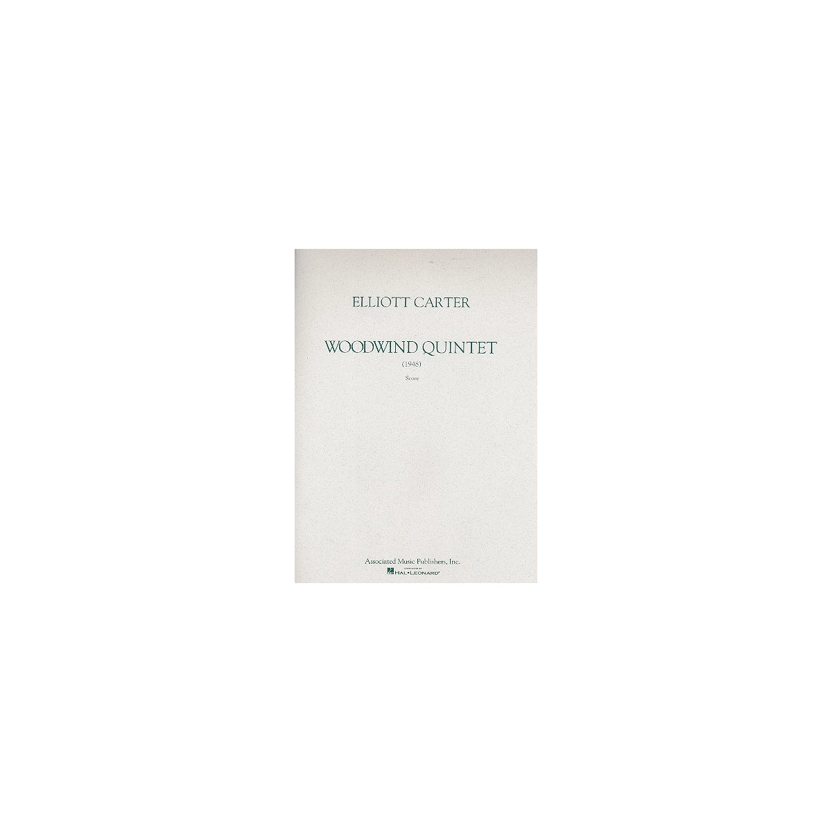 Carter E., Woodwind quintet, Partitur