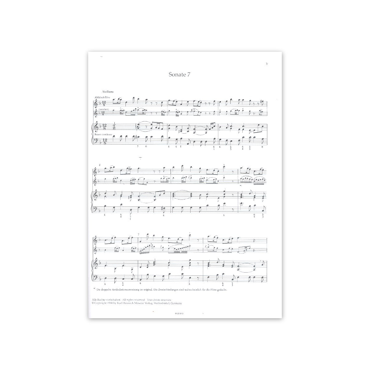 Telemann, Methodische Sonaten Band 1