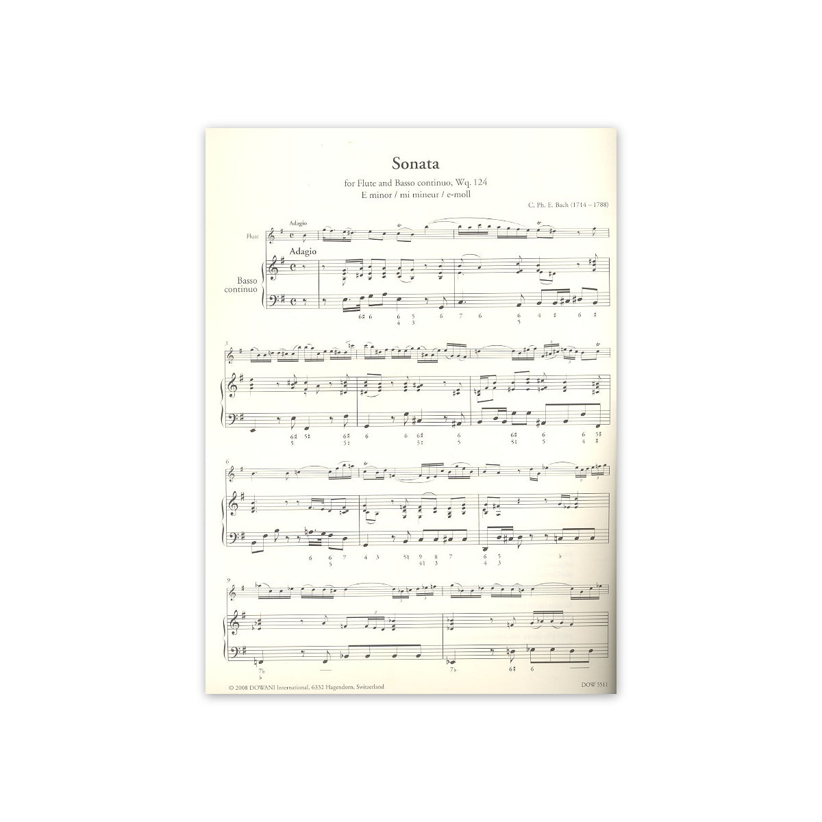 Bach C.Ph.E., Sonata e-Moll