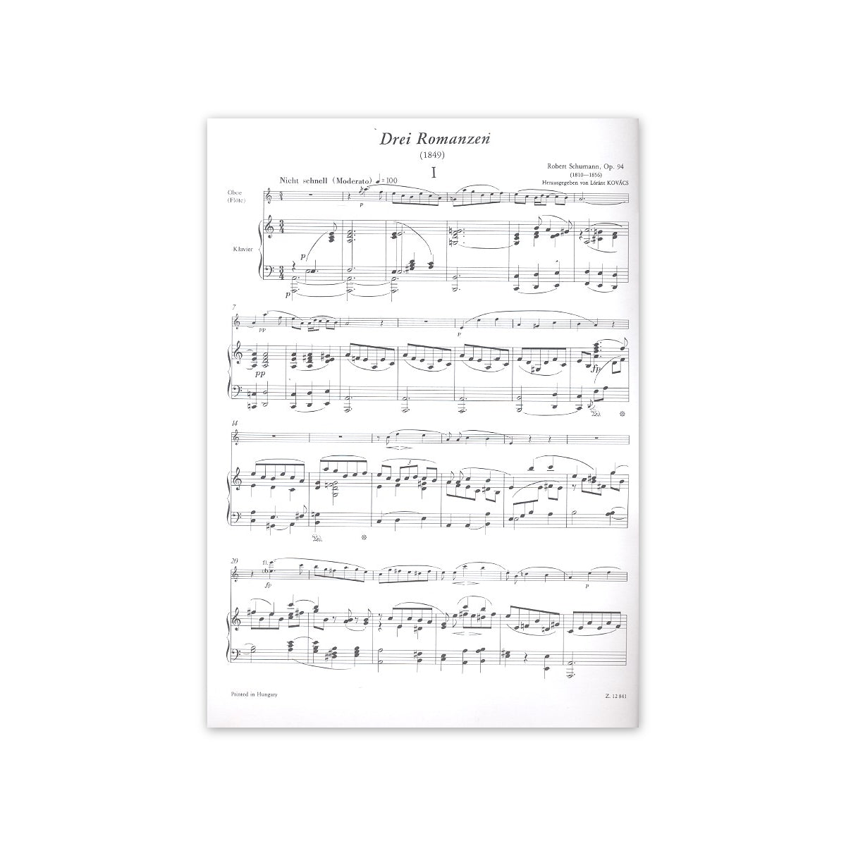 Schumann, Drei Romanzen op.94