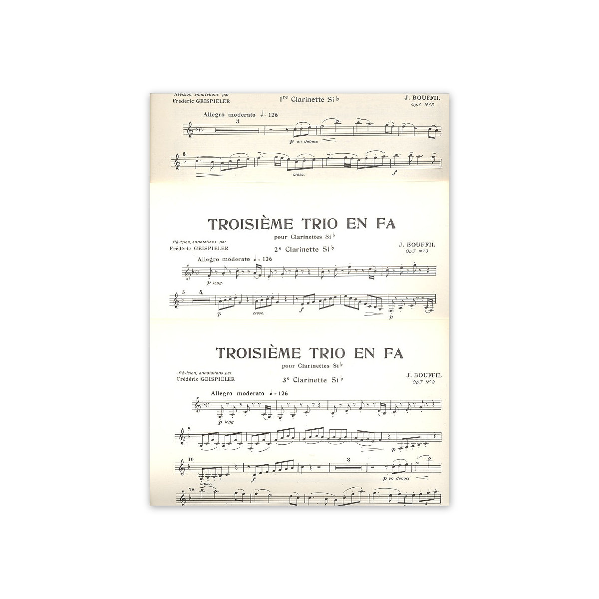 Bouffil, Trio op.7/3 in F