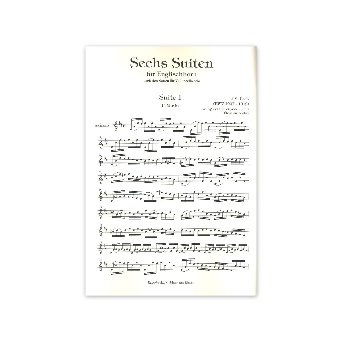 Bach, 6 Suiten - für Engl.horn bearb.