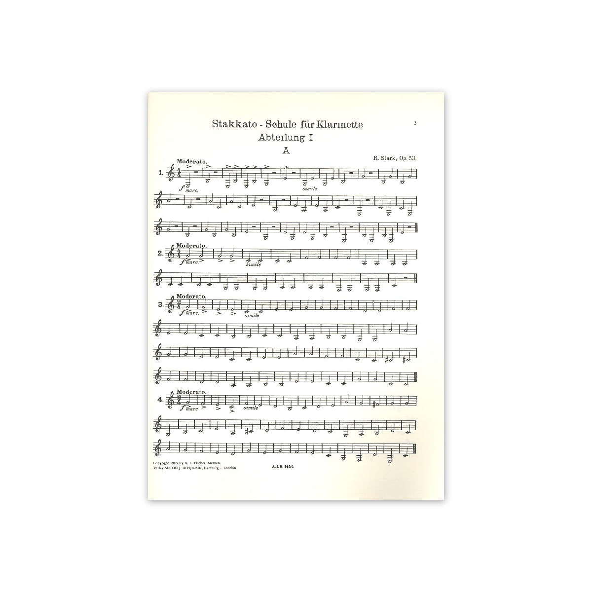 Stark, Praktische Staccato-Schule Band I