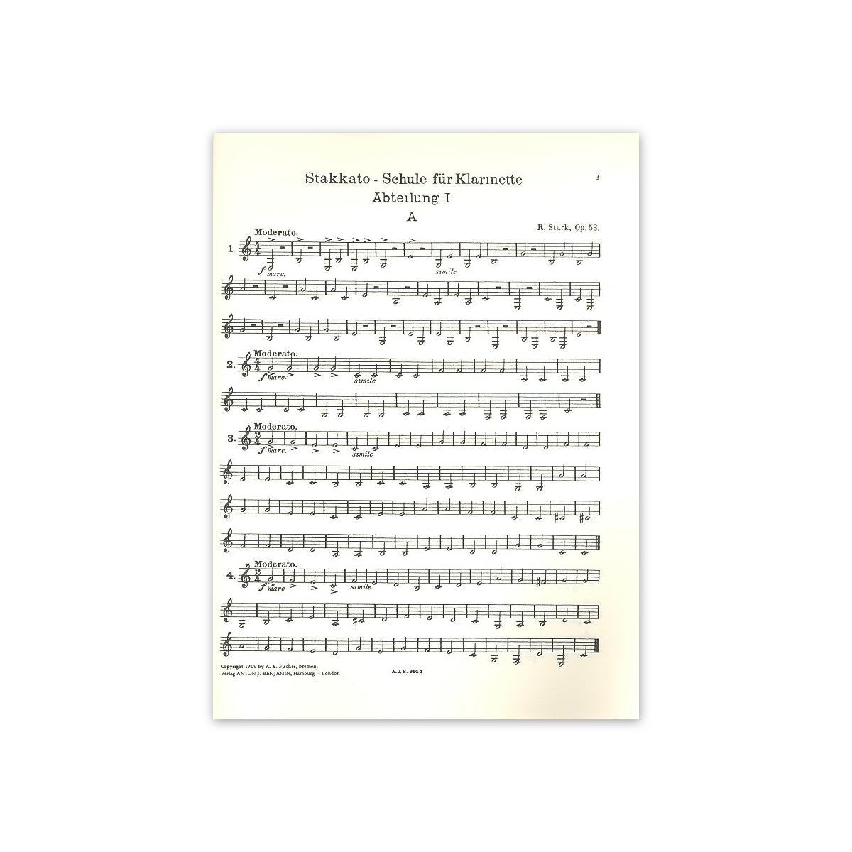 Stark, Praktische Staccato-Schule Band I