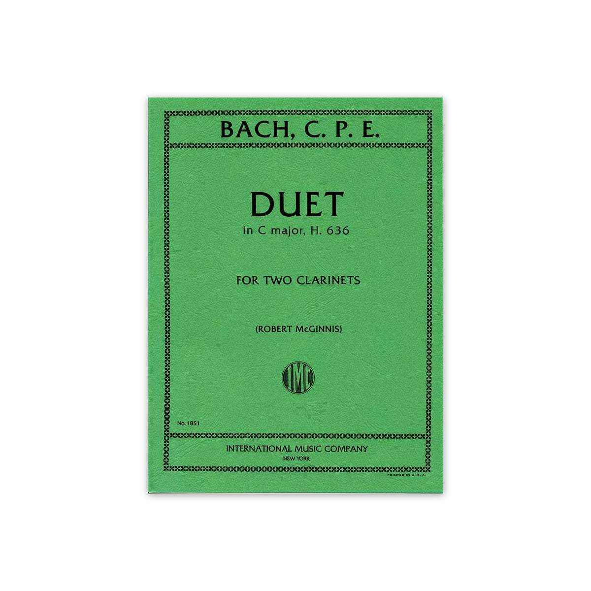 Bach C.Ph.E., Duett C-Dur