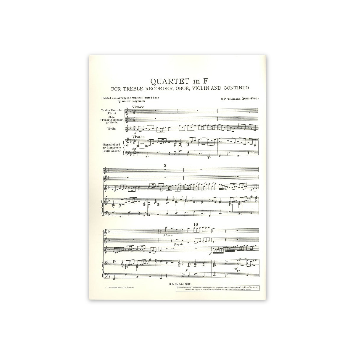 Telemann, Quartett F-Dur