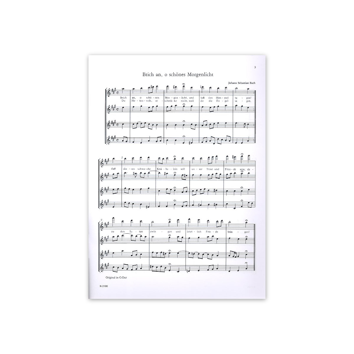 Bach, 7 Choräle aus dem Weihnachtsoratorium
