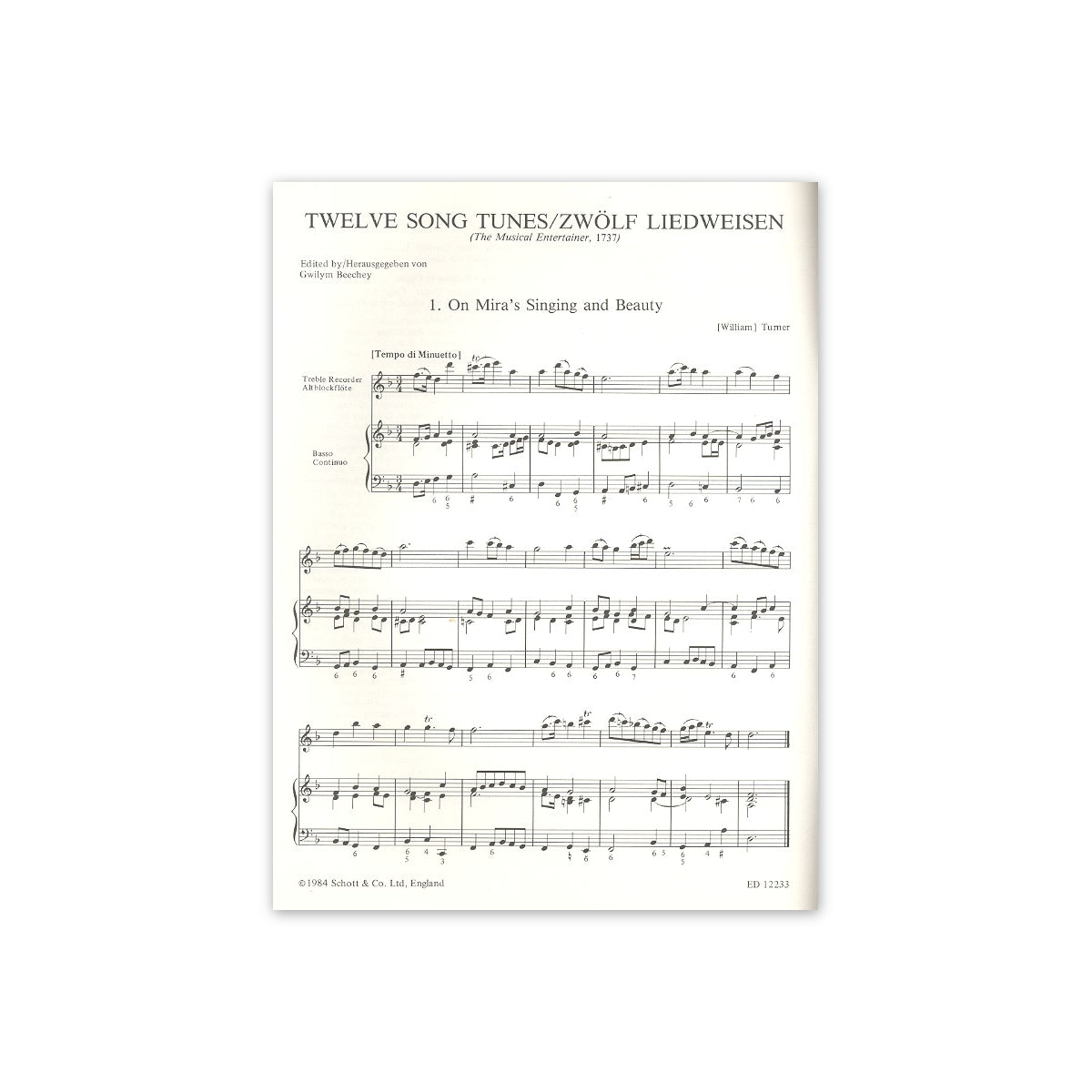 Beechy, Twelve Song Tunes