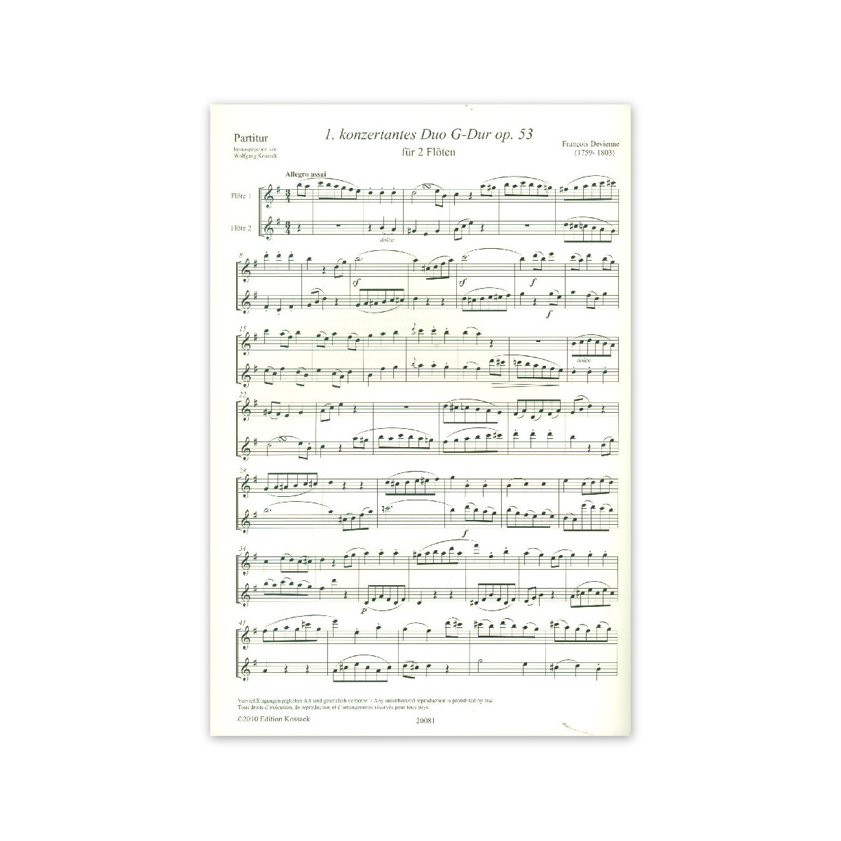 Devienne, Konzertantes Duo op.53,1
