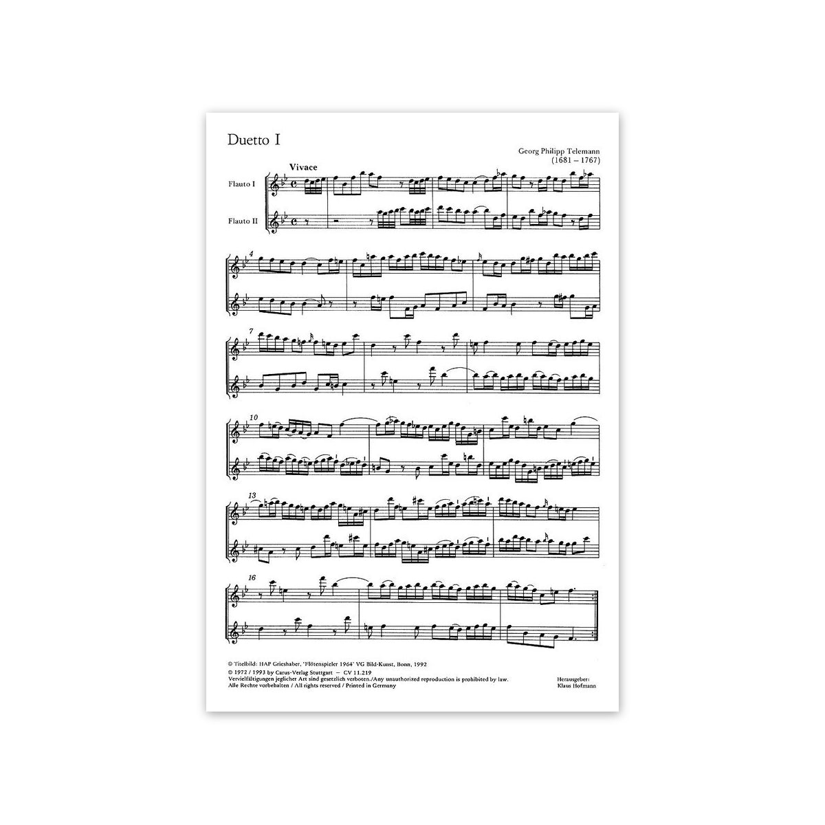 Telemann, 6 Duette