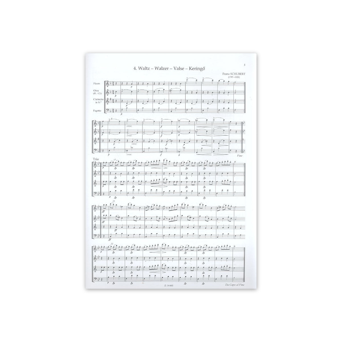 Quartette für Holzbläser