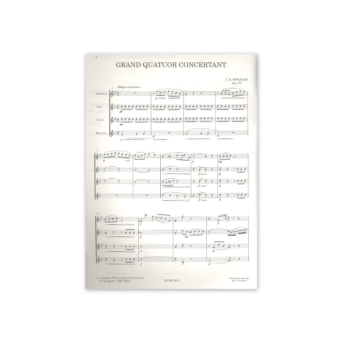 Singelée, Quatuor op.79