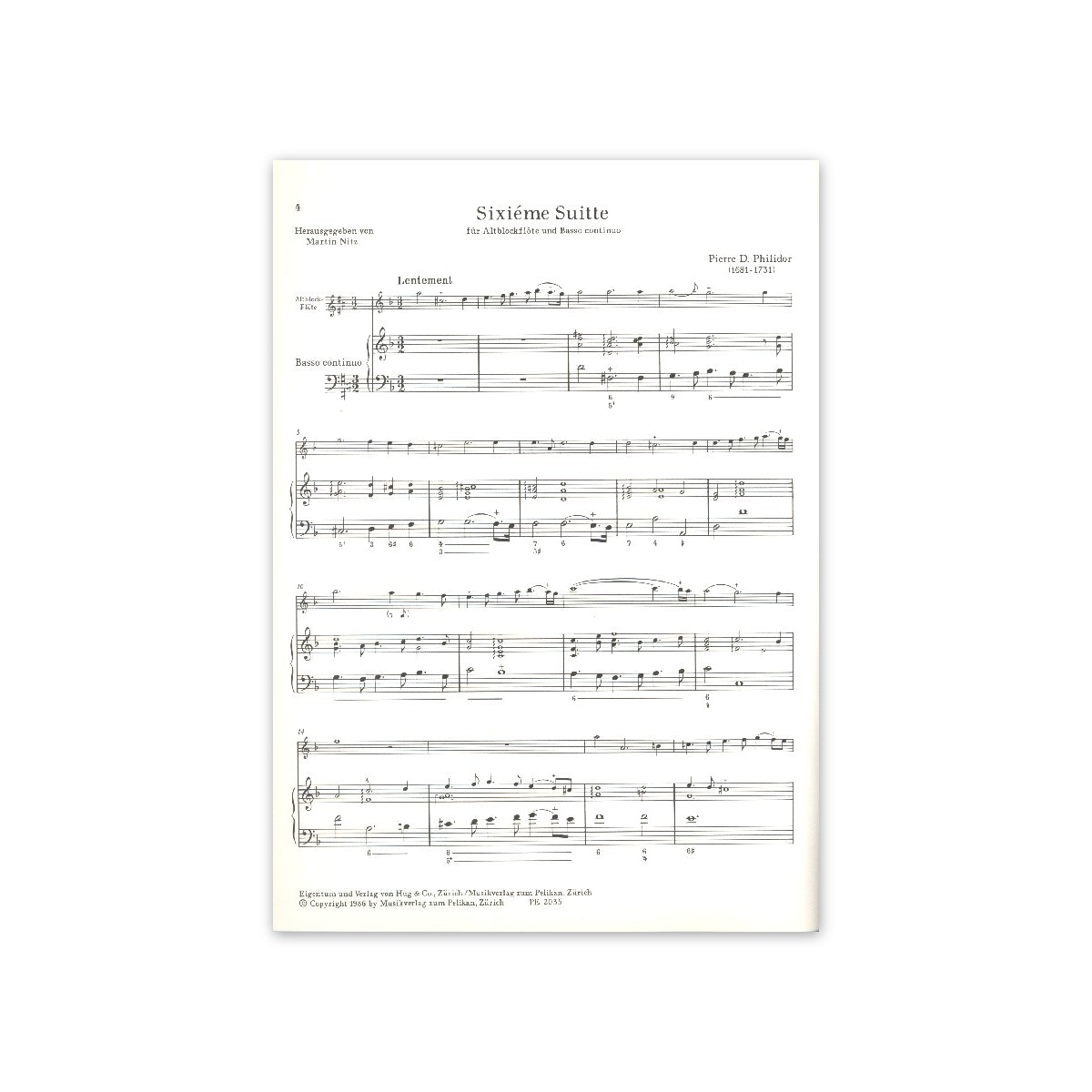 Danican-Philidor, Suite No.6