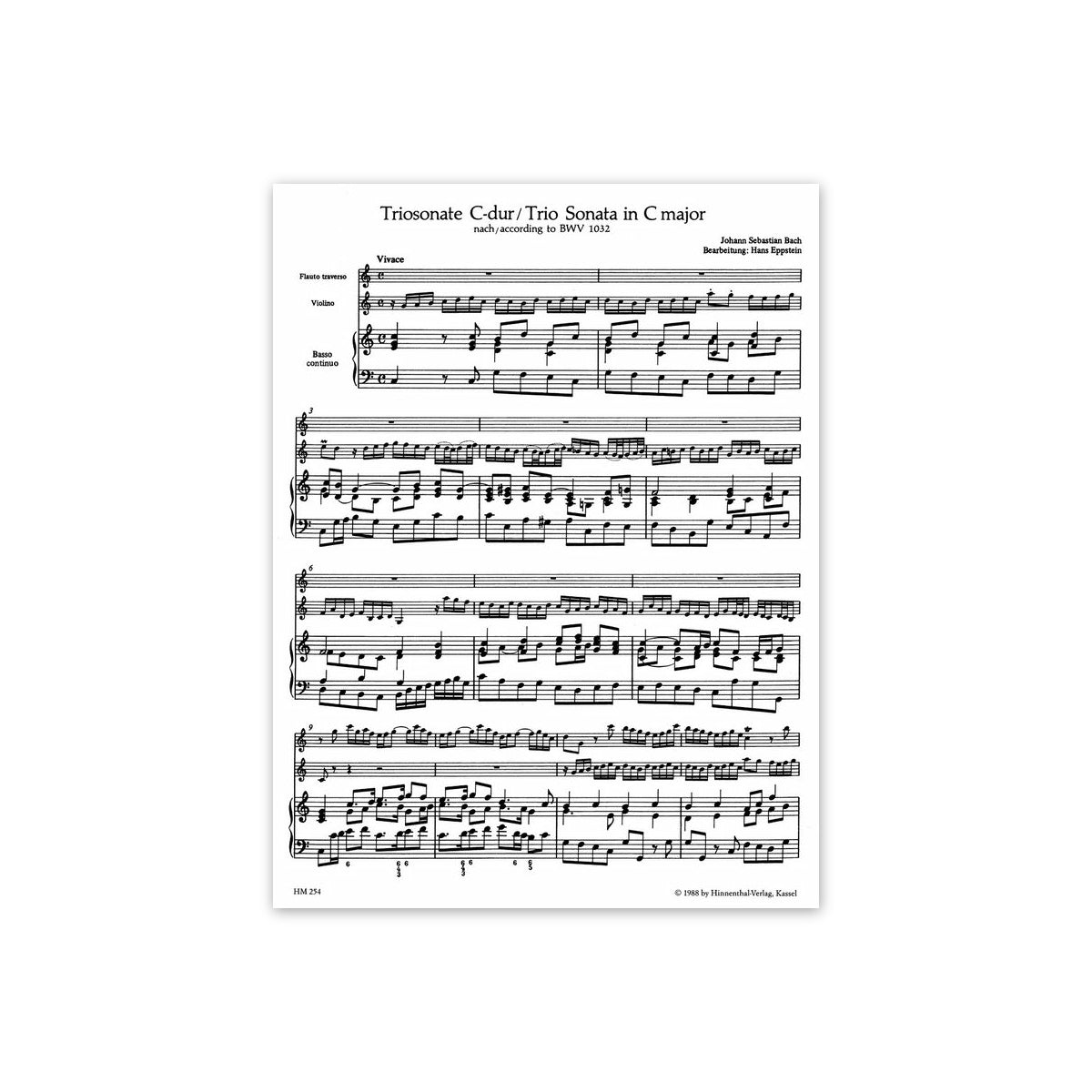 Bach, Triosonate C-Dur - Fl.,Vl.,Bc.