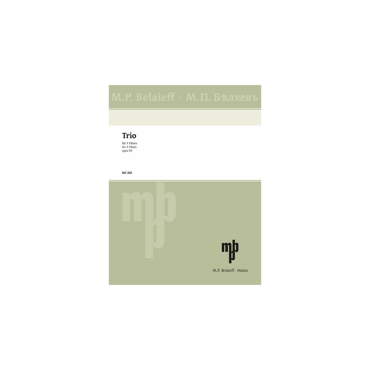 Tcherepnine, Trio für Flöte op.59 View 1
