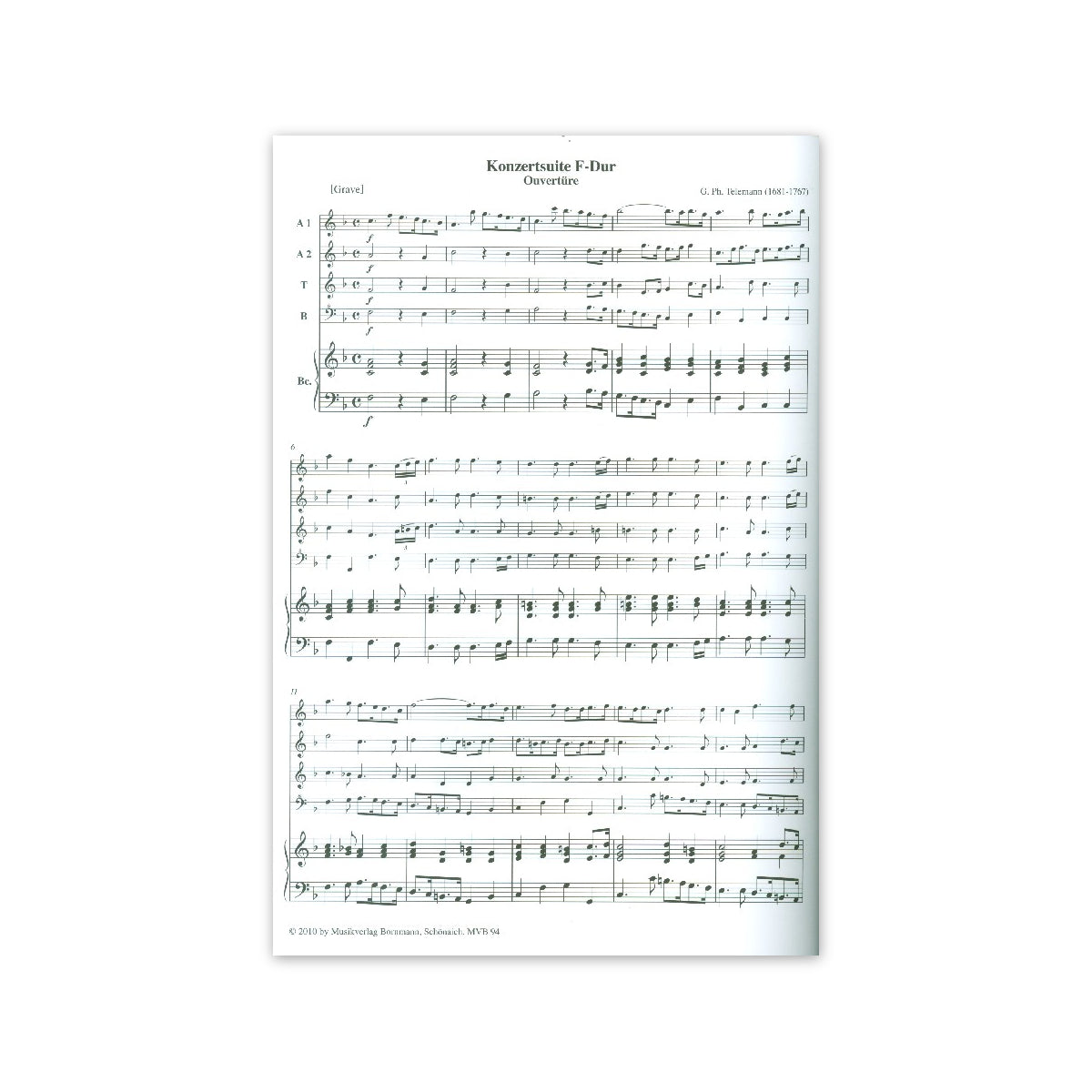 Telemann, Ouvertüre der Konzertsuite F-Dur
