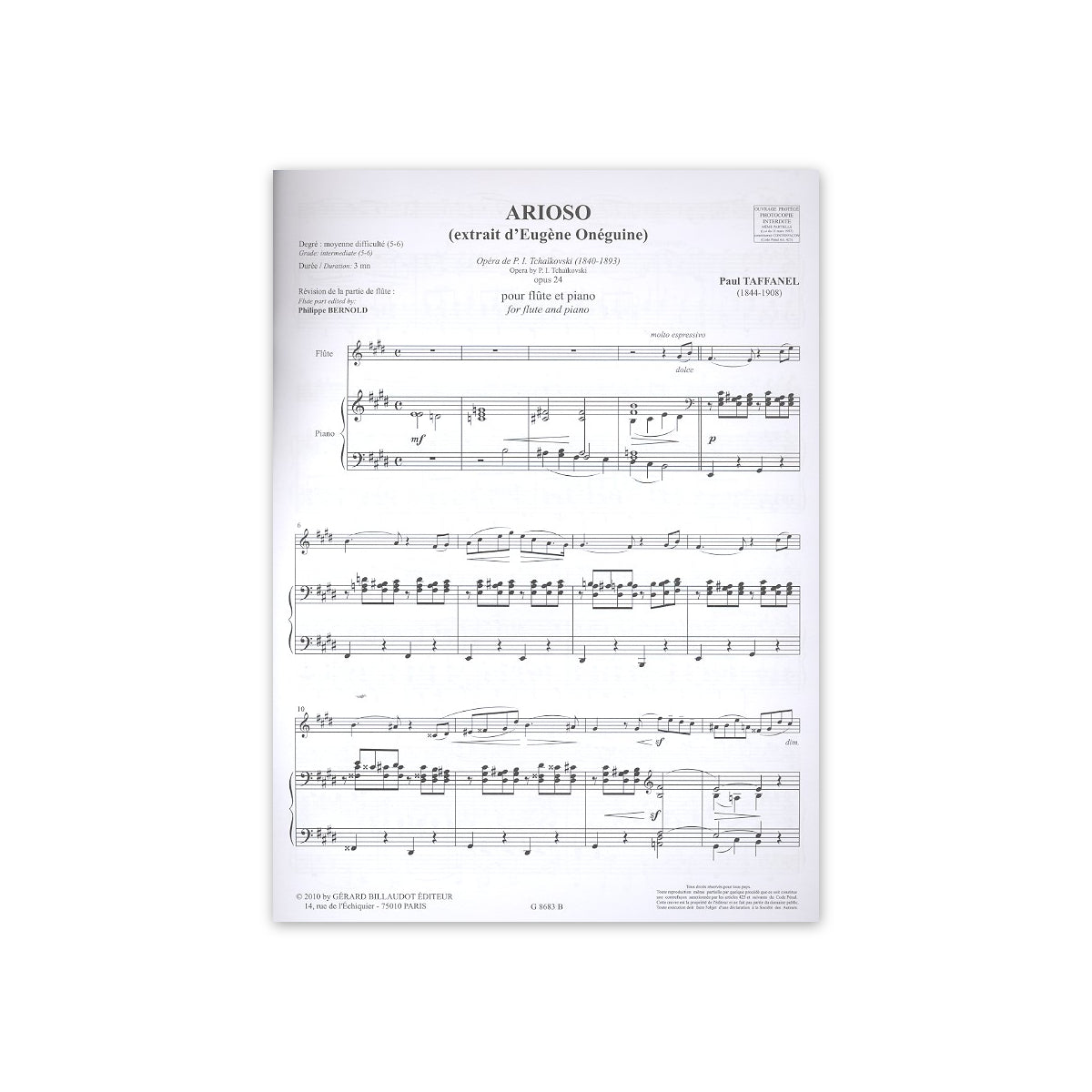 Taffanel, Arioso