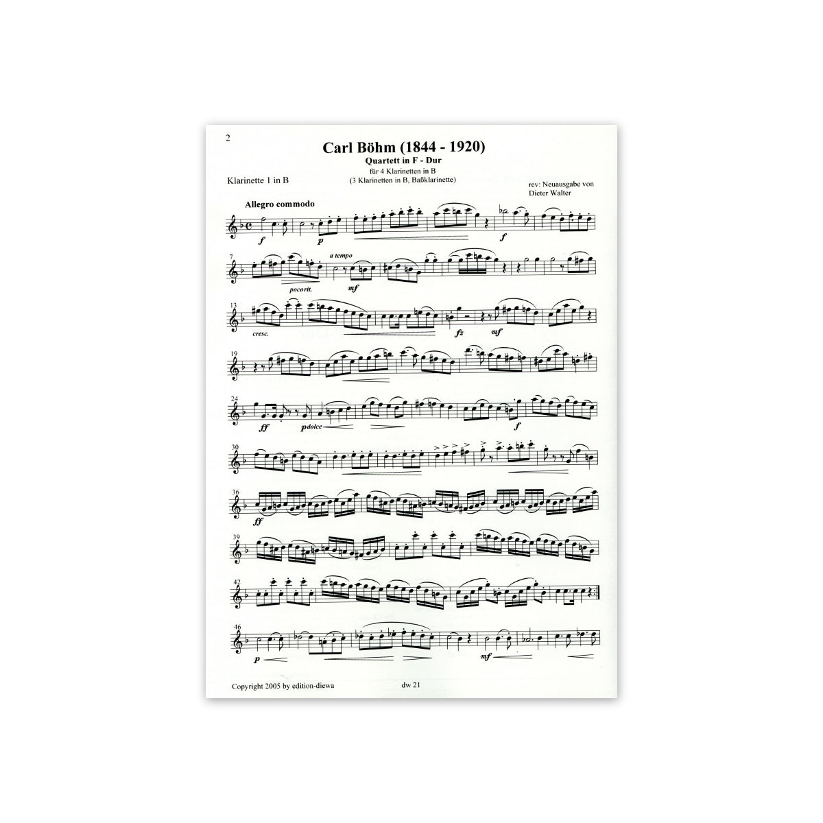 Böhm, Quartett in F-Dur