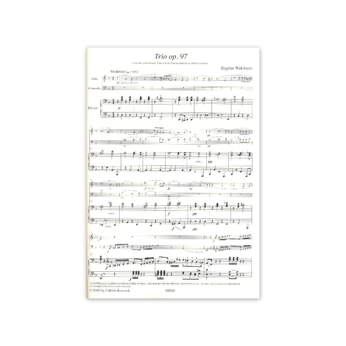 Walckiers, Trio d-moll op.97 - Fl.,Vc.,Klav.