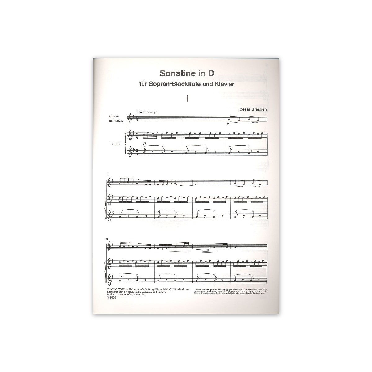 Bresgen, Sonatine in D