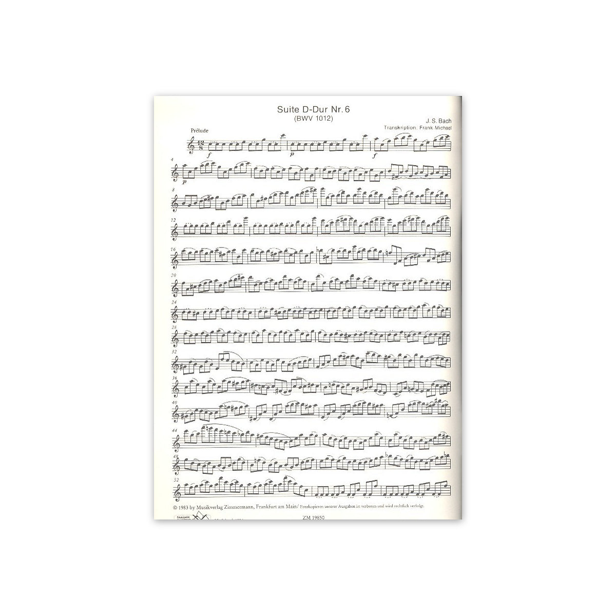 Bach, Suite Nr.6 (Cello-Suite)