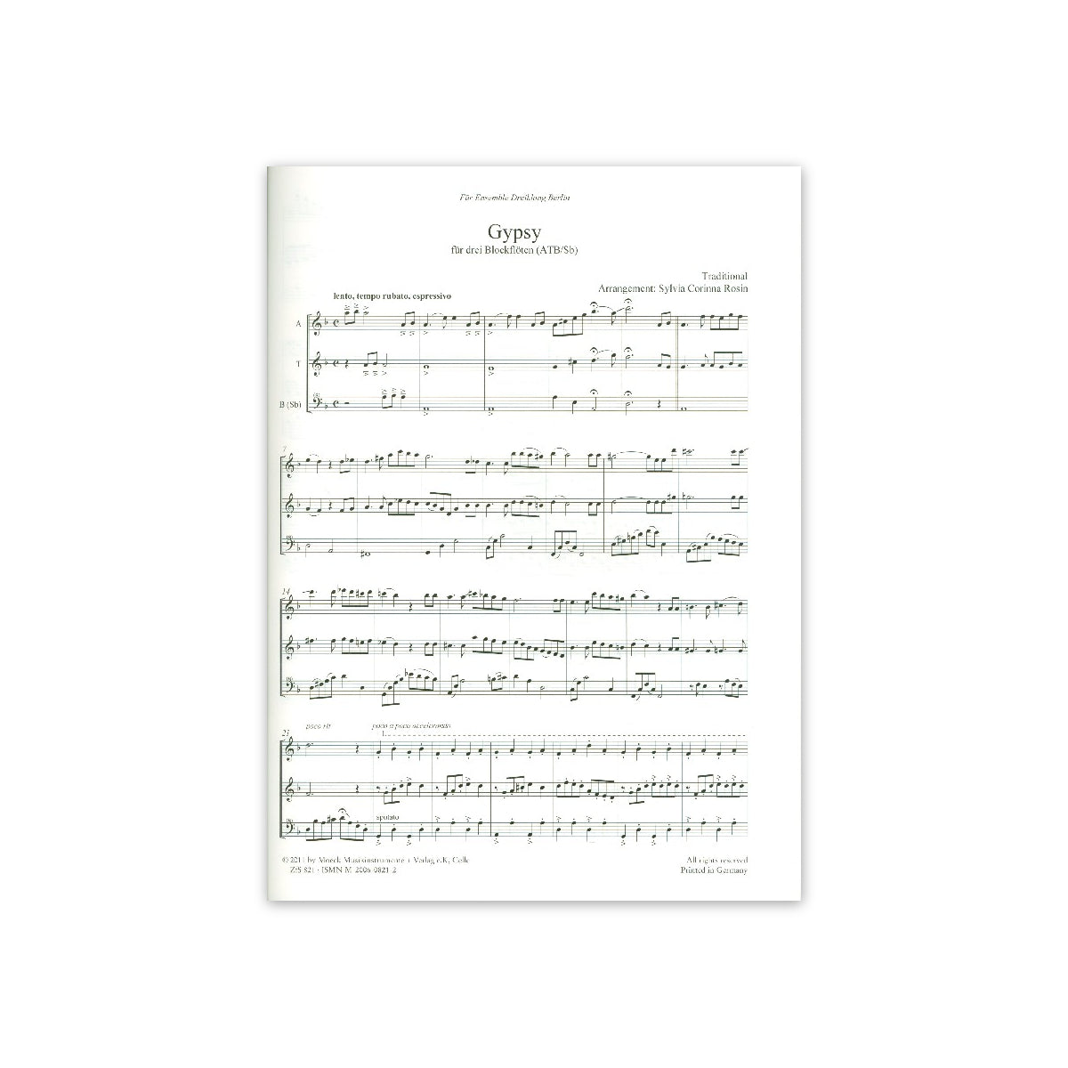 Rosin (Arr.), Gypsy (ATB/Sb)