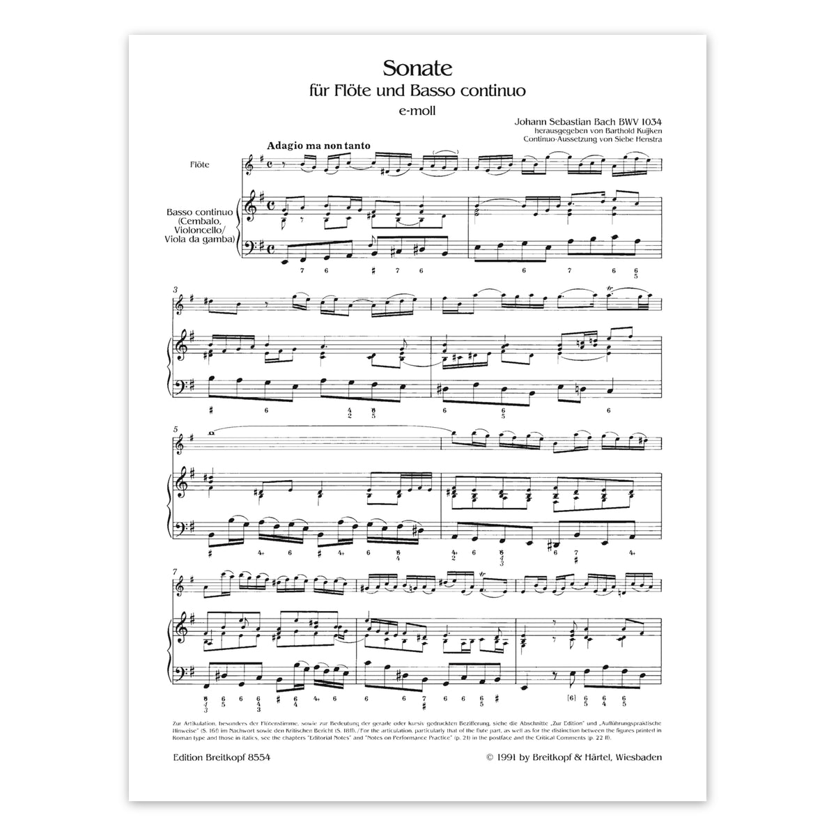 Bach, Sonate e-MOLL BWV 1034-27945