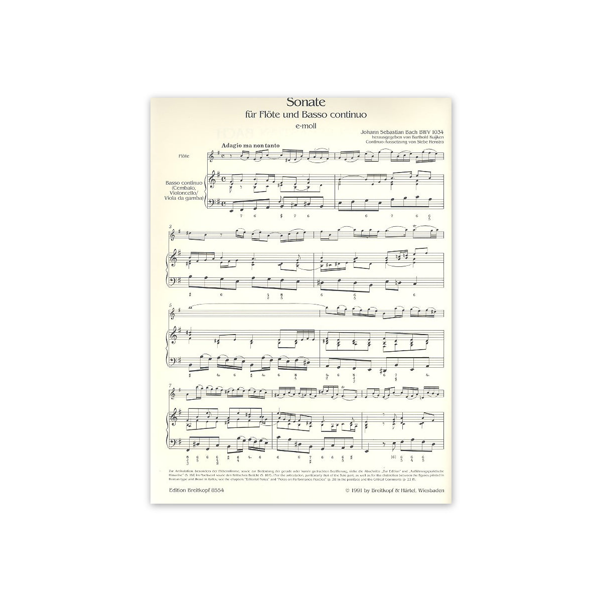 Bach, Sonate e-MOLL BWV 1034-27945