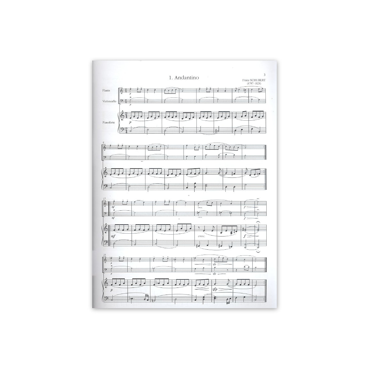 Trios für Flöte, Cello und Klavier