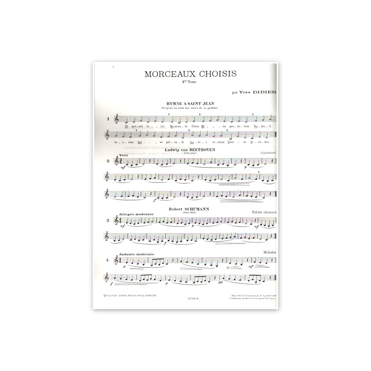 Didier, Les solos du clarinettiste Vol. 1