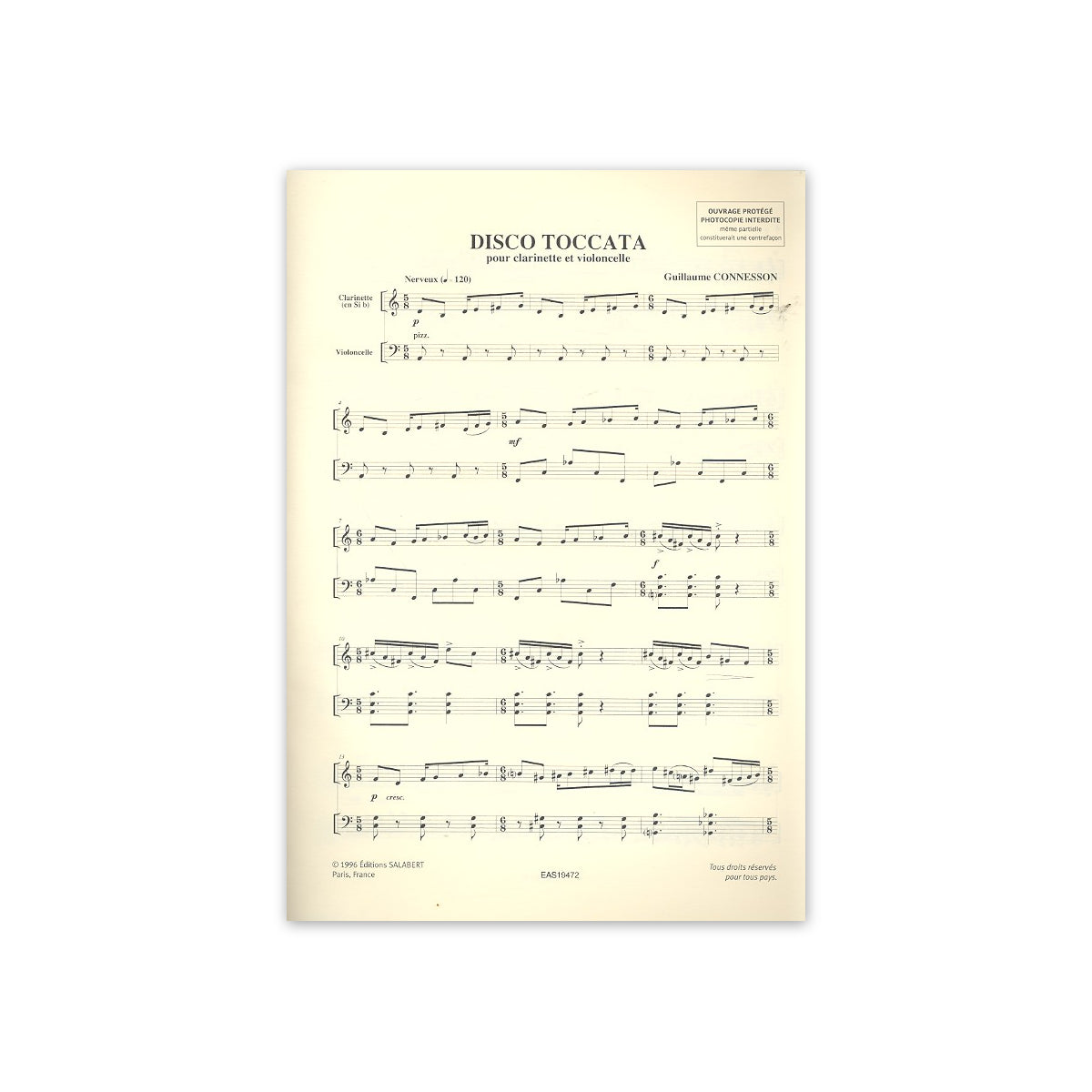 Connesson, Disco Toccata - Klar. & Vc. View 1