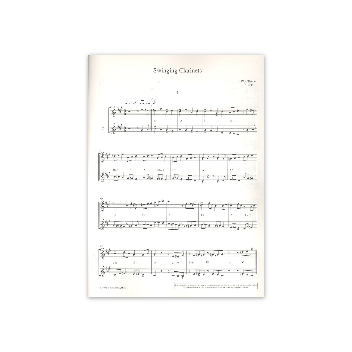 Escher, Swinging clarinets