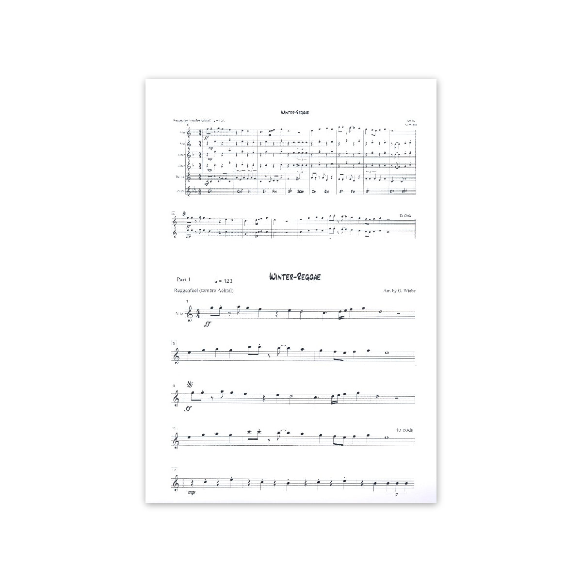 Winter-Reggae, arr. von Wiebe View 1