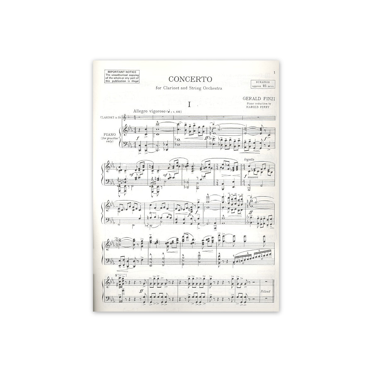 Finzi, Klarinettenkonzert op.31