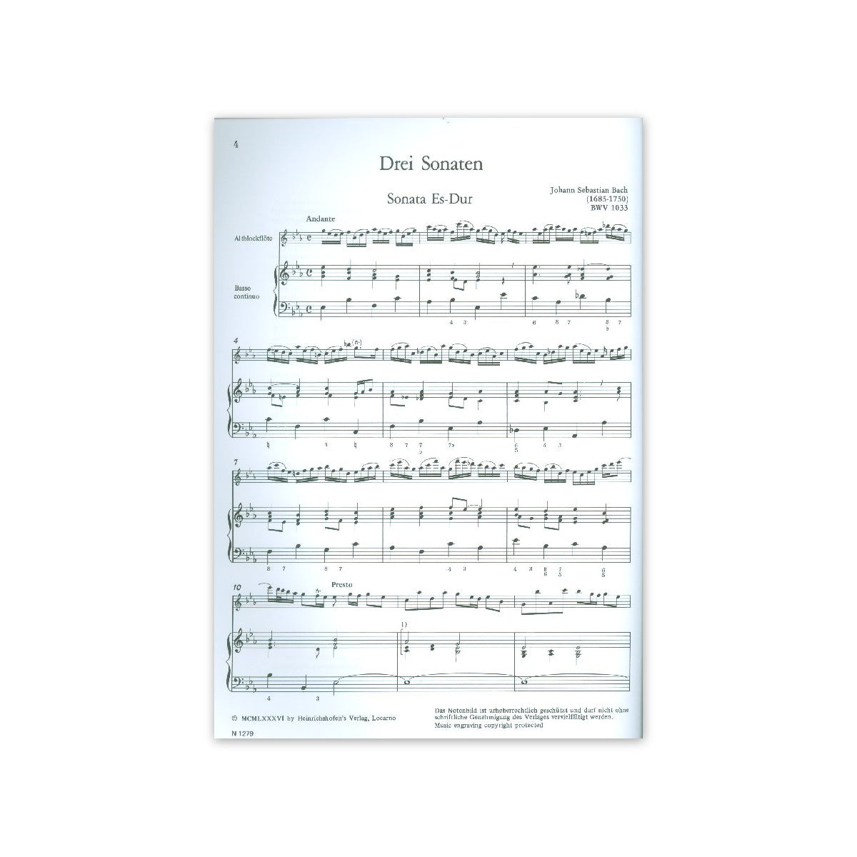 Bach, Drei Sonaten BWV 1033-1035 View 1